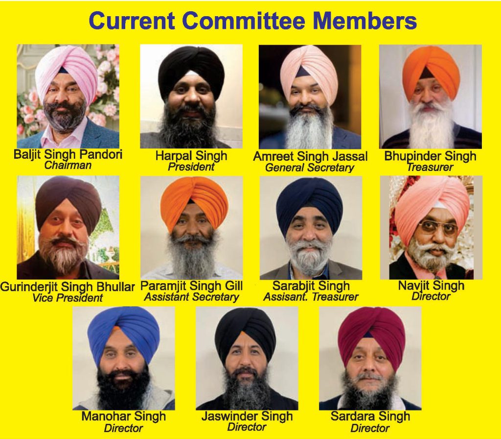 11 Committee Members of Ontario Khalsa Darbar, Dixie Rd, Mississauga, Canada